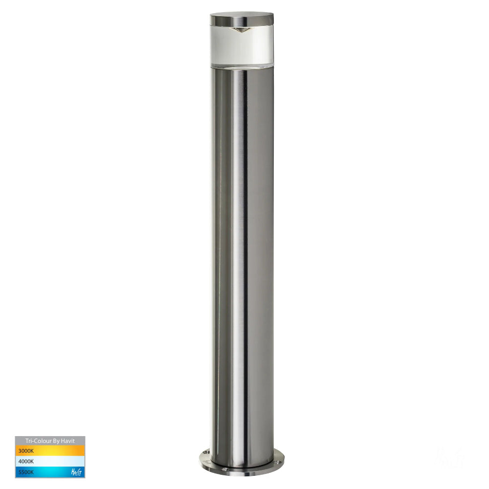 Highlite Titanium Aluminium TRI Colour LED Bollard Light -445mm